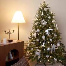 Battery Operated 8 Modes Warm White LED Fairy String Lights, Twinkle Adjustable Lighting Lamp, Indoor Christmas Tree Bedroom Wedding Party Decor Light, No Battery Included - Dark Green - View 6