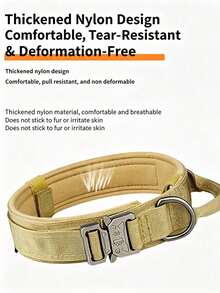 Tactical Dog Collar, Heavy Duty Nylon Dog Collar With Quick Release Buckle And Control Handle, Adjustable Pet Collar For Medium To Large Dog Training, Walking, Outdoor - Multicolor - View 7
