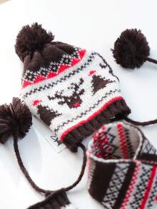 1PC Pet Accessories Small Dog Puppy Cat Cute Versatile Windproof Warm Christmas 3 Pieces Set - Brown Reindeer - Multicolor - View 6