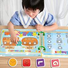 1 set/Buku Aktivitas Tenang dengan Stiker yang Dapat Digunakan Kembali, Kit Buku Aktivitas Balik DIY, Mainan Sensorik Edukatif, Set Permainan Santai Penghilang Stres, Kit Permainan Portabel untuk Rumah, Perjalanan & Pesta - Beragam warna dan gaya acak - View 3