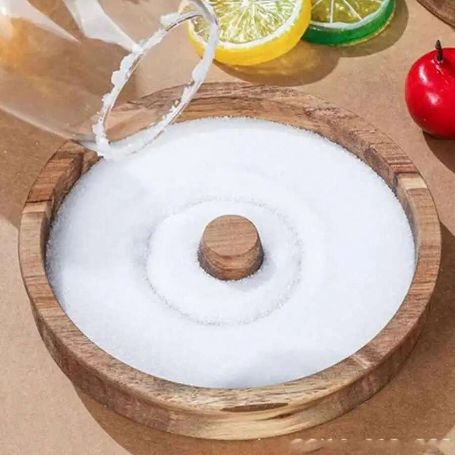 Cocktail Rimmers For Drinks Multipurpose Wooden Sugar Rimmer Cocktail Sugar Adder Margarita Salt Rimmer Dish Bar Accessories - View 1