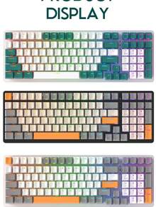 ATTACK SHARK 980 機械式鍵盤 100 鍵 可自定義 電競辦公遊戲電腦鍵盤 有線 RGB 背光鍵盤 - 查看 10
