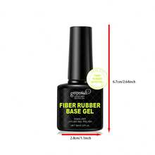 GELPOLISH Fiber Rubber Base Coat, Clear Rubber Base Coat, Used To Strengthen/Build/Reinforce/Fortify Nails, Long-Lasting Protection, Removable, Suitable For Weak Nails - Clear - View 7