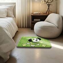 1pc Cartoon Puppy Pattern Faux Cashmere Rug, Soft Carpet Suitable For Bedroom Bedside, Entryway, Study, Non-Slip, Home Essential, Cute Gift For Pet Lovers - Multicolor - View 8