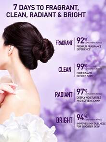LUX Midnight Orchid Fragrance Body Wash Refill 200G, Essential Oil Fragrance Body Wash, Long-Lasting Floral Scent, Gentle Cleansing & Moisturizing Bath Liquid, Unisex, Suitable For Daily Home Shower Use - Purple - View 3