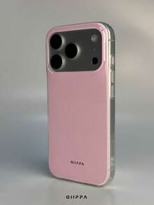 GIIPPA 1件淺粉色純色圖案設計手機殼，適用於Phone 17 Pro Max，兼容Phone 16 Pro Max、15 Pro Max、14 Pro Max，韓系高端時尚趣味手機殼，適合11/12/13/14/15/16 Pro Max Plus，男女皆宜的優雅設計，聖誕節、情人節、復活節、婚禮季和生日送給女友的完美禮物！ - 淺粉色 - 查看 3