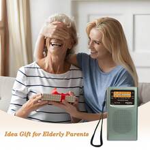 Đài radio cầm tay INDIN AM FM SW sóng ngắn, radio bỏ túi dùng pin sạc hoặc 2 pin AA, đài transistor thu sóng tốt cho khẩn cấp, làm quà tặng cho gia đình và người cao tuổi - Xem 6