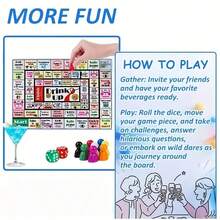 1pc Adult Drinking Game Mat With Game Pieces, Multi-Functional Party Entertainment Set, Suitable For Night Games, Birthday Parties, Family Gatherings And Casual Get-Togethers, Birthday Party Supplies - Party Board Games - View 5