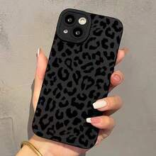 Phone Case - Popular Black Leopard Print Fashion Silicone Case For Various For Iphone Models, Offering Complete Protection With A Stylish Soft Shell Design - 黑色 - 查看 3