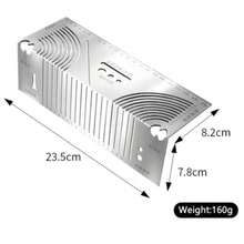 Régua de Marcação Angular Dobrável em Aço Inox Tipo L para Tubos 20–65mm - Multicolorido - Visão 2