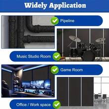 [1 Roll]High Density Self-Adhesive Soundproofing Foam, Acoustic Noise Reduction & Vibration Dampening Pad, DIY Audio Room Recording Studio, Back Adhesive Foam Board, Easy To Cut, Multi-Purpose - Multicolor - View 4