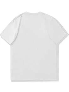 Men's Pure Cotton Short Sleeve T-Shirt Casual Summer Crew Neck Regular Fit Breathable Basic Tee Comfortable Daily Wear Top - 白色 - 查看 2