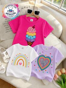 Young Girls T-Shirts - Red Violet - View 1