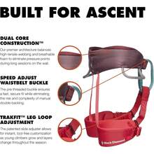 BLACK DIAMOND Kids' Momentum  Rock Climbing Harness, Indoor/Outdoor Variant 1 - Wild Rose - View 3