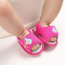 Sweet Cute Summer Infant Girl Cartoon Mermaid Princess Casual Breathable Sandals 0-1 Years - Hot Pink - View 5