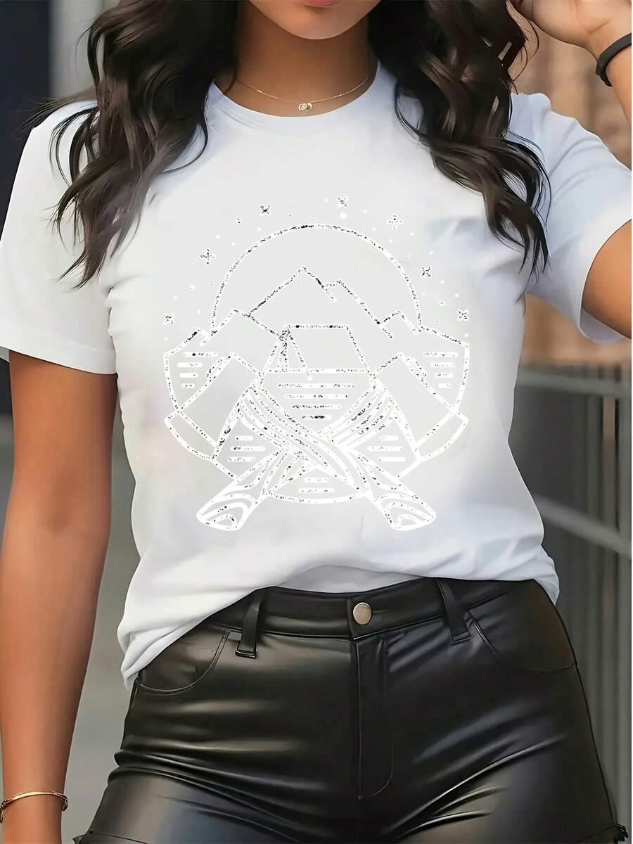Women T-Shirts - 白色 - 查看 1