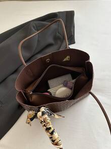 New Luxury High-End Pattern Versatile Women's Shoulder Bag Tote - Brown - View 9