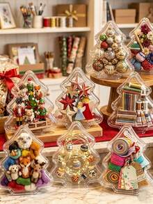 Reusable Transparent Christmas Tree Gift Boxes, Suitable For Holiday Desserts, Party DIY Decorations And Party Favor Containers - Christmas Tree - View 4
