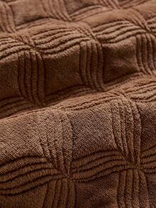 SANMOSPIN 1PC Solid Color Plush Sofa Cover - Modern Non-Slip Warm Sofa Protector, Same Color Trim Sofa Cushion, Suitable For 1-4 Seater Sofas - Machine Washable Polyester Home Decor - Coffee Brown - View 7
