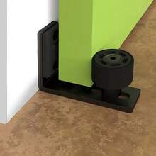 Sliding Wardrobe Door Bottom Track Flush Design Wall-Mounted Adjustable Roller Smooth Scratch-Free Door Hardware Set - 1pc - View 3