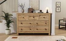 Sideboard With Storage Brown Made Of Wood For Dining Room And Living Room - Brown - View 3