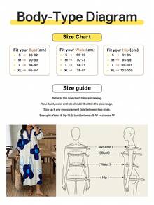 Spring/Autumn V-Neck Large Floral Print Loose Long Sleeve Dress Casual Beach Vacation Dress Plus Size Elegant - Multicolor - View 8