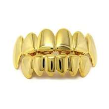 4 buah Grillz Gigi Serigala Berlapis Elektroplating Gaya Hip Hop, Penutup Gigi Taring Vampir Halloween, Penutup Gigi Dekoratif untuk Pesta, Pertemuan, dan Pertunjukan Panggung - MultiWarna - View 4