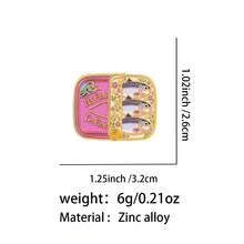 Salmon Can Lapel Enamel Pins And Brooches Badge Pins For Backpacks Bags Backpack Cool Decoration Friend For Gifts - Multicolor - View 4