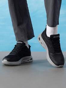 Skechers 男士輕量運動跑步鞋 BOB'S 男士系列 繫帶休閒鞋 舒適緩震 透氣休閒鞋 118077-BLK - 黑色 - 查看 4