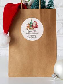 1/30/90/160pcs Customizable Round Christmas Stickers, PVC Waterproof & Oil-Proof Stickers, Multiple Sizes Perfect For Christmas Gift Decoration, Christmas Home Decor, Tabletop Display, Invitations, Envelopes, Great For Boyfriend, Girlfriend, Colleagues, Friends, Family, Suitable For Christmas, Party, Banquet, Daily Use - Multicolor 2 - View 8