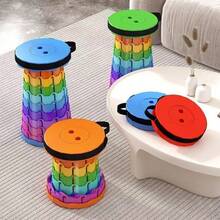 Outdoor Telescopic Folding Stool, Camping Stool, Portable Fishing Stool - Colorful - View 4