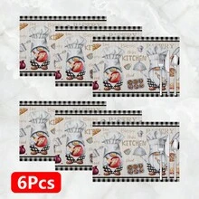 1pc/4pcs/6pcs, Pattern Printed Linen Placemats, Rectangular Table Mats, Washable, Easy To Clean, Plate Mats, Bowl Mats, Western Style Placemats, Suitable For Kitchen, Dining Room, Family Gatherings, Coffee Table And Daily Table Decor - Multicolor - View 16