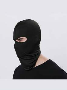 1 buah/2 buah Set Masker Balaclava Pullover Warna Polos Unisex 2 Lubang, Masker Penutup Kepala Satu Lubang untuk Bersepeda, Cocok untuk Pemakaian Sehari-hari dan Aktivitas Luar Ruangan - MultiWarna - View 11