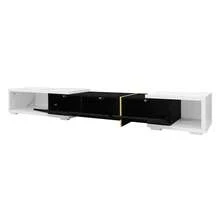 Tv Stand Black Made Of Wood For Living Room - Black and White - View 8