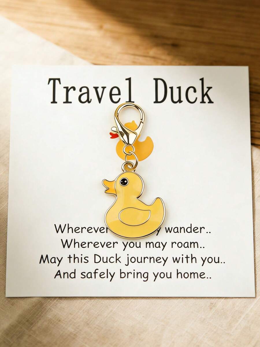 10pcs Cute Yellow Ducklings With Cards Printed With Encouraging, Comforting Or Inspirational Words To Express Love And Care - Multicolor - View 1