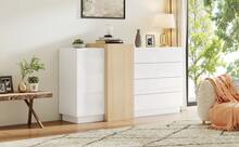 Sideboard With Storage White Made Of Wood For Dining Room And Living Room - 白色 - 查看 8