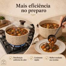 Caçarola Antiaderente Floral Coisas & Trecos 20, 22 ou 24 cm Tampa de Vidro - Visão 6