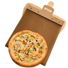 Non-Stick Sliding Pizza Peel Wooden Sliding Pizza Transfer Shovel With Handle - Maroon - View 5