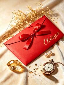 Custom Name Envelopes With Ribbon Bows, Sparkling Wedding Invitation Envelopes, Cash Envelopes, And Favor Gift Bags For Christmas, Thanksgiving - Multi-color - Bow Envelope - View 7
