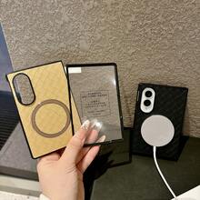 Magnetic Foldable Screen Protector Minimalist Phone Case Compatible With Samsung FOLD8 8U - Gold + Glass Front Cover - View 4