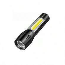 Mini Rechargeable LED Flashlight, Portable USB-Charged Flashlight, High-Power Camping Light, Long-Range Waterproof Mini Aluminum Alloy Flashlight With Side Light, Multiple Operating Modes - Two Lighting Modes - View 8