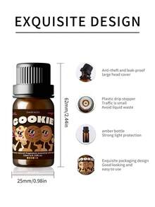 10ml Cookie Scented Essential Oil, Cookie Fragrance Candle, Car Diffuser, Cookie Aroma, Suitable For Humidifier, Aromatherapy Diffuser, Candle Making, Gift For Women, Mom, Wife, Sister, Teenager, Girlfriend, Reed Diffuser Oil, Fragrance Oil, Gift - 餅乾 - 查看 7