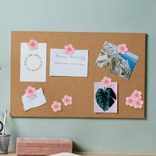 15/20/30pcs Flower-Shaped Cork Board Push Pins, Fun Decorative Push Pins For Photo Wall, Feature Wall, Map, Bulletin Board, Office Or Home Decor - A - View 2