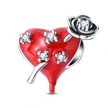 1pc Silver-Plated Day Of The Dead Skull DIY Bead, Painted Skull, Rose Skull, Bone Hand Heart Multiple Styles, Enamel Rhinestone Craft, Suitable For Bracelet Necklace Handmade Craft, Personalized Dark Style Silver Jewelry Accessory - Multicolor - View 13