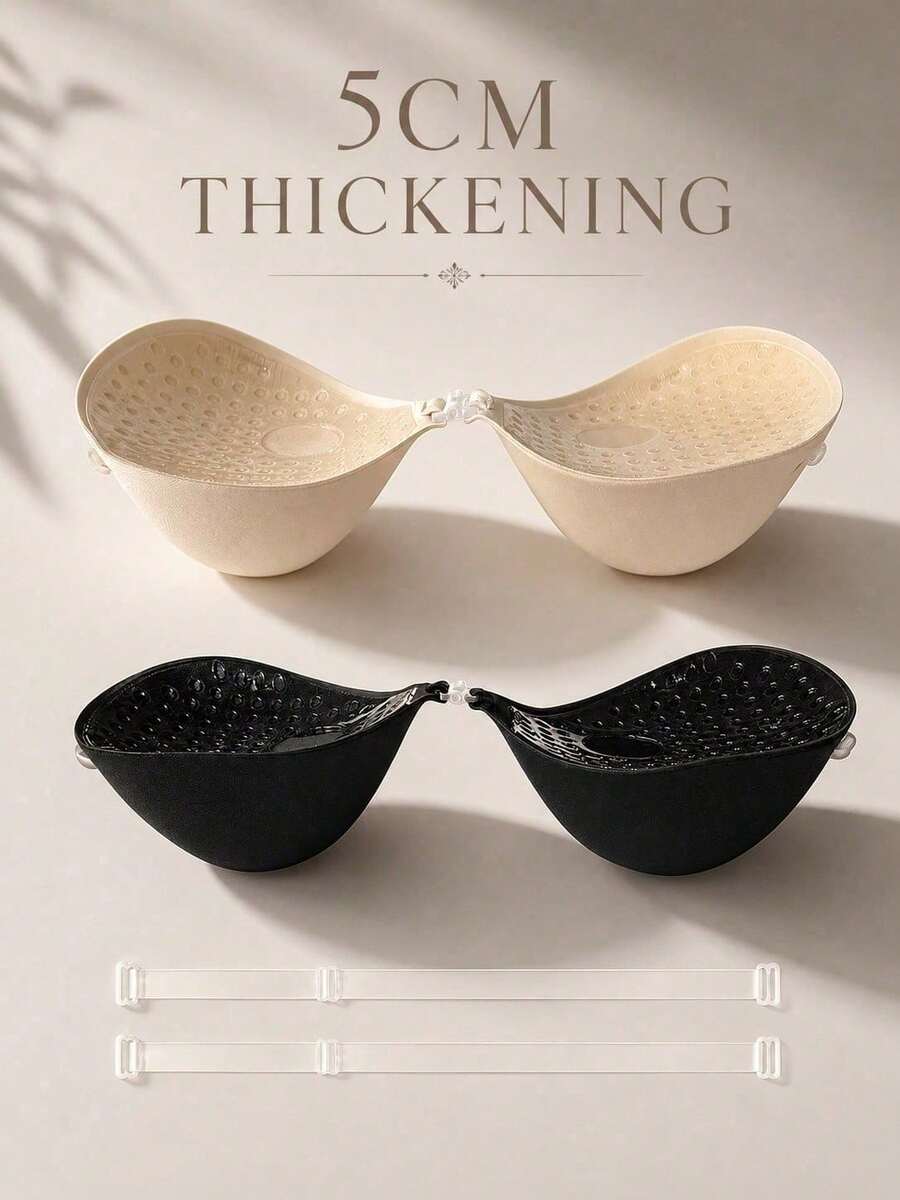 5cm Thick Invisible Push-Up Bra, Strapless, Enhances Cleavage, Lifts/Shapes Small Breasts, Suitable For Strapless Dresses, Evening Gowns - Multicolor - View 1