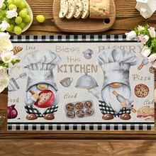 1pc/4pcs/6pcs, Pattern Printed Linen Placemats, Rectangular Table Mats, Washable, Easy To Clean, Plate Mats, Bowl Mats, Western Style Placemats, Suitable For Kitchen, Dining Room, Family Gatherings, Coffee Table And Daily Table Decor - Multicolor - View 7