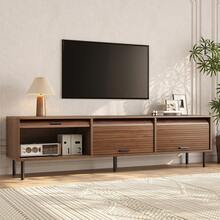 Tv Stand Brown Made Of Wood For Living Room And Media Area - 核桃 - 查看 6