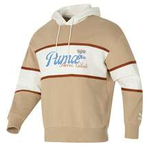 Puma Spring/Autumn Knitted Loop Pullover Hooded Sweatshirt Top For Men 62580083 - Light Brown/White - View 2