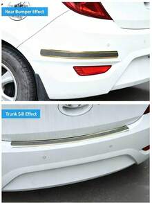 1pc 1m Car Door Sill Trim Strip, Multi-Color Options, Carbon Fiber Texture Door Edge Anti-Collision Protection Sticker, Scratch-Resistant, Wear-Resistant, Waterproof, Car Decoration Accessory, Suitable For Various Car Models - A - View 4