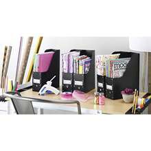 Whitmor 6551-372-5-BLK - Organizador de Revistas de Plástico, 5 Piezas, Negro - Negro - Ver 4